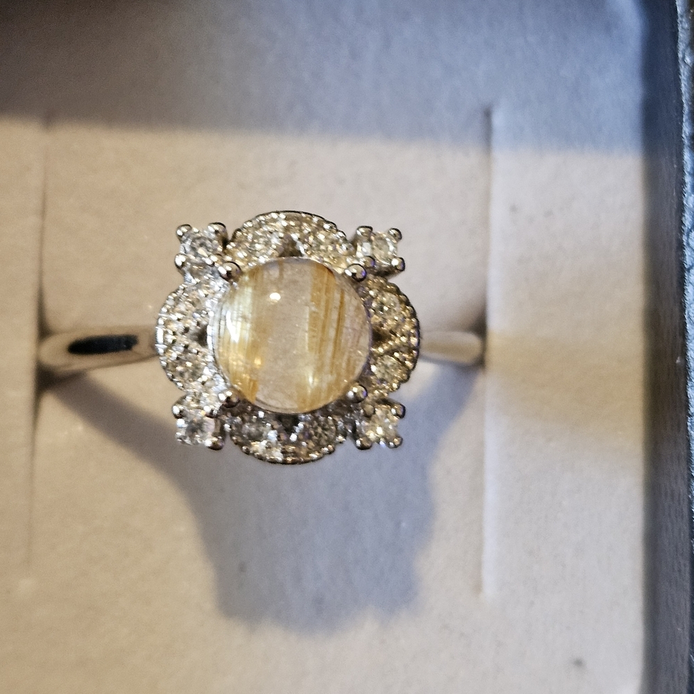 Rutilated Quartz Ring